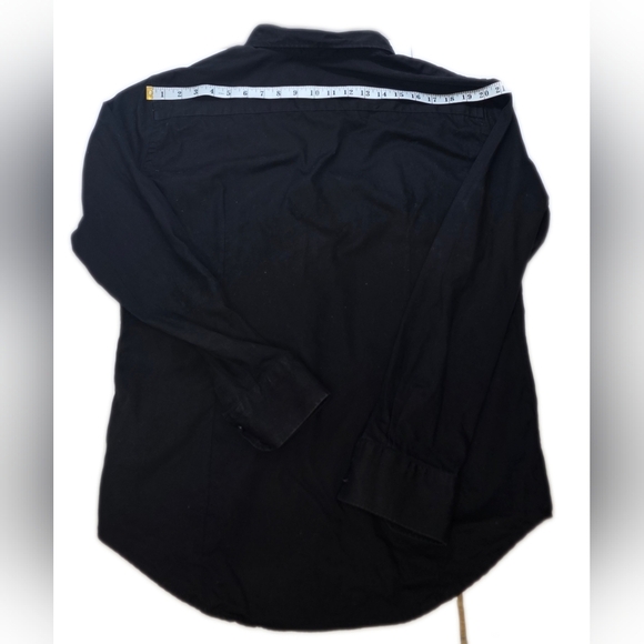 Naked And Famous Long Sleeve,  Button Down Black Cotton Shirt XL - Picture 4 of 9